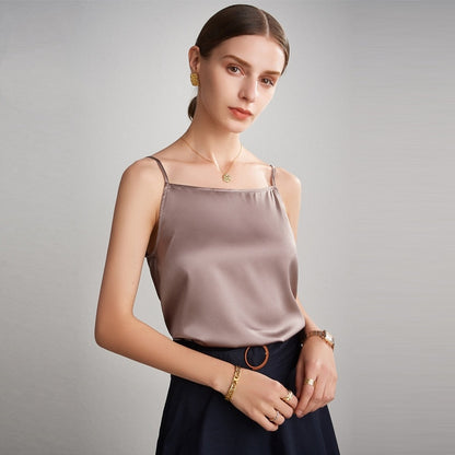 Silk Camisole Women's Solid Color Slim Fit