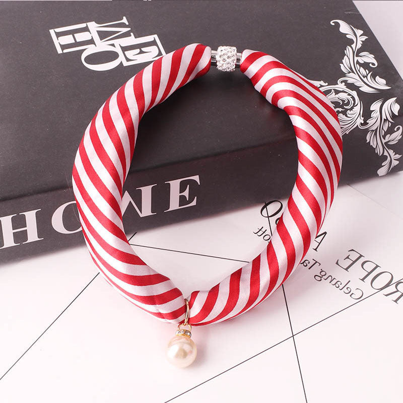 Women's Fashion Print Embellished Silk Scarf