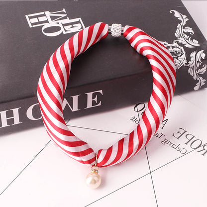 Women's Fashion Print Embellished Silk Scarf