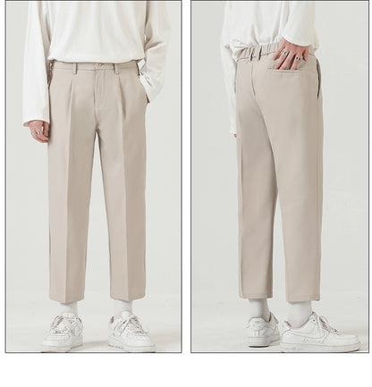 Men's Casual Business Ice Silk Leggings Trousers