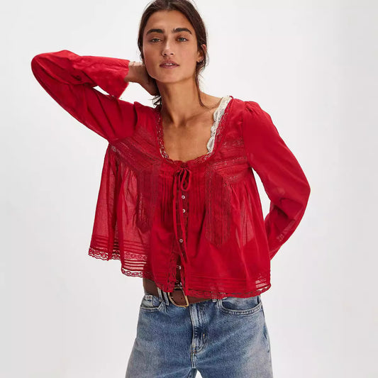 Celestine Lace Collar Blouse