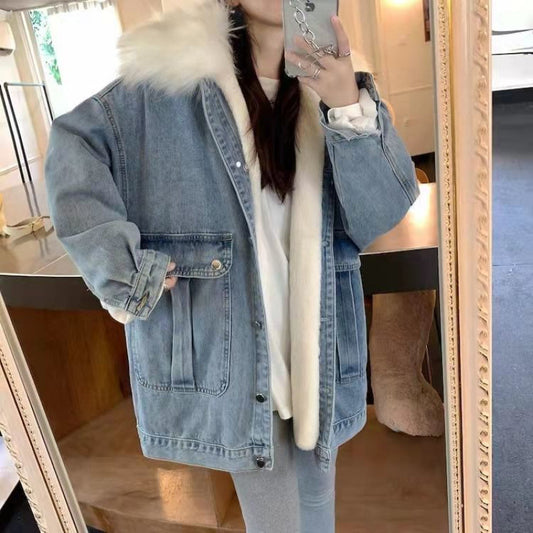 IndigoEase Denim Coat