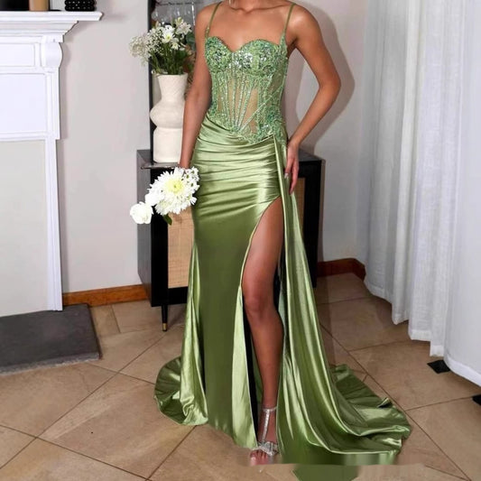 Emerald Seduction Strapless Gown