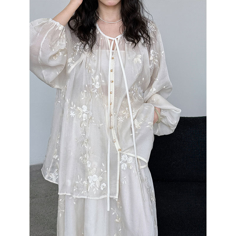 Jade Whisper Embroidered Set