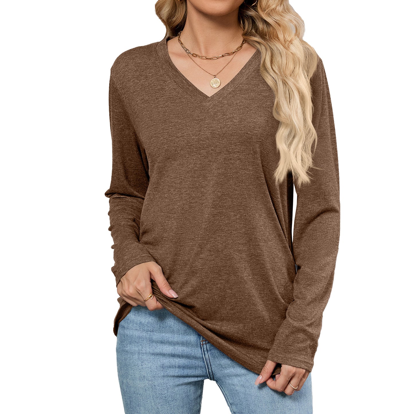 EaseLuxe V-Neck Pullover