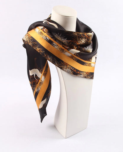 Silk Scarf Plain Crepe Satin Digital Printing