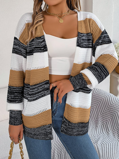 Luniva Stripe Lantern Cardigan