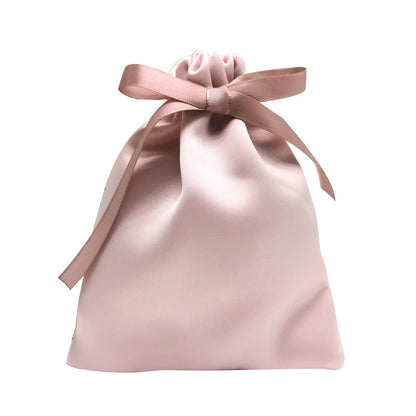 Silk Drawstring Storage Bag Travel Organizer