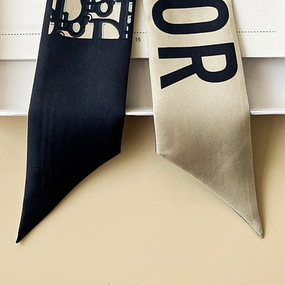 Silk Scarf Arm Bag Ribbon Thin Narrow Long Hair Band Decoration Small Scarf