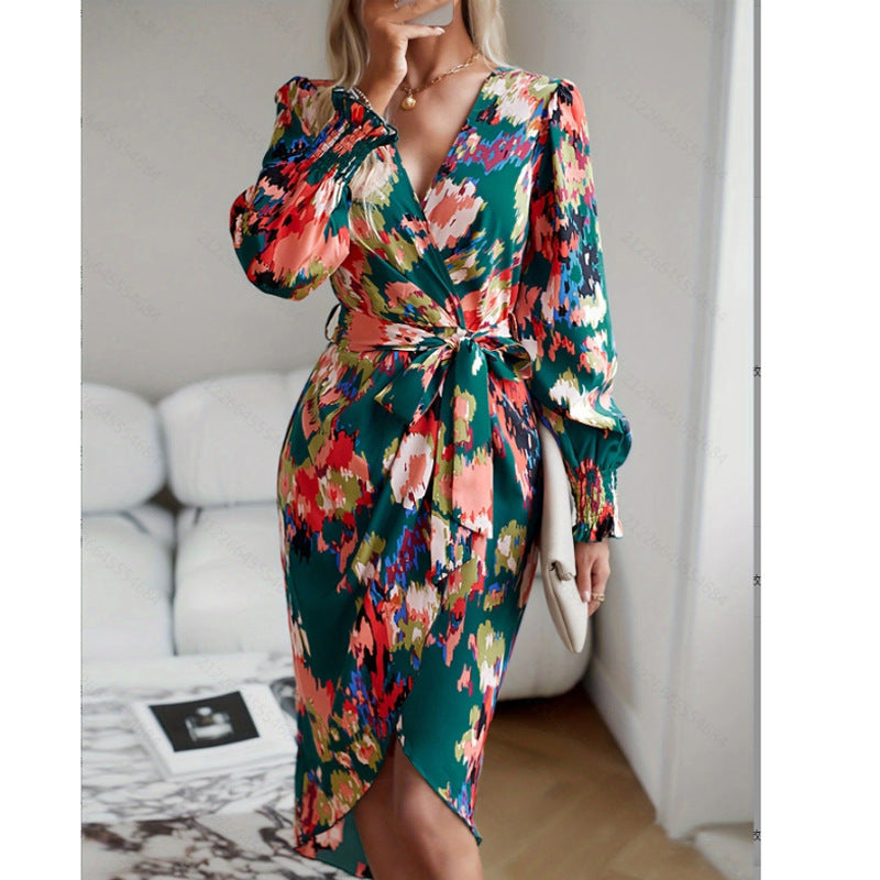 Vintage Muse V-Neck Dress