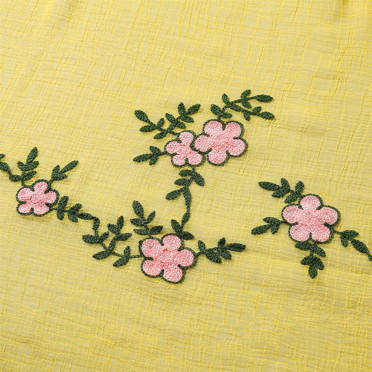Women's Wrinkle Embroidery Silk Scarf Fashion