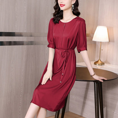 Fashionable Elegant Silky Silk Dress For Women