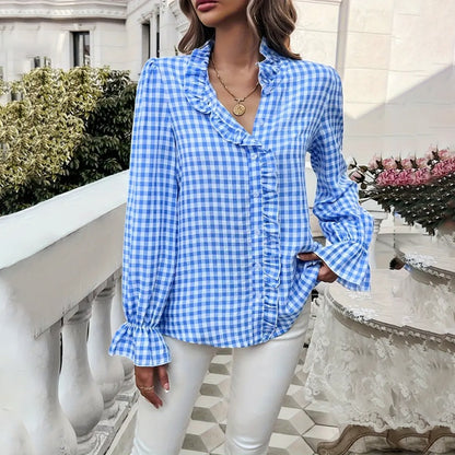 Amelisse RuffleCheck Shirt