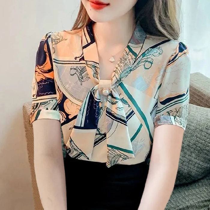 Seraphina VeilPrint Blouse