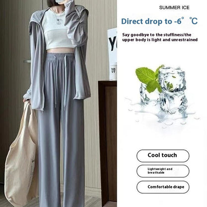 Women's Casual Loose Ice Silk Sunscreen Pants