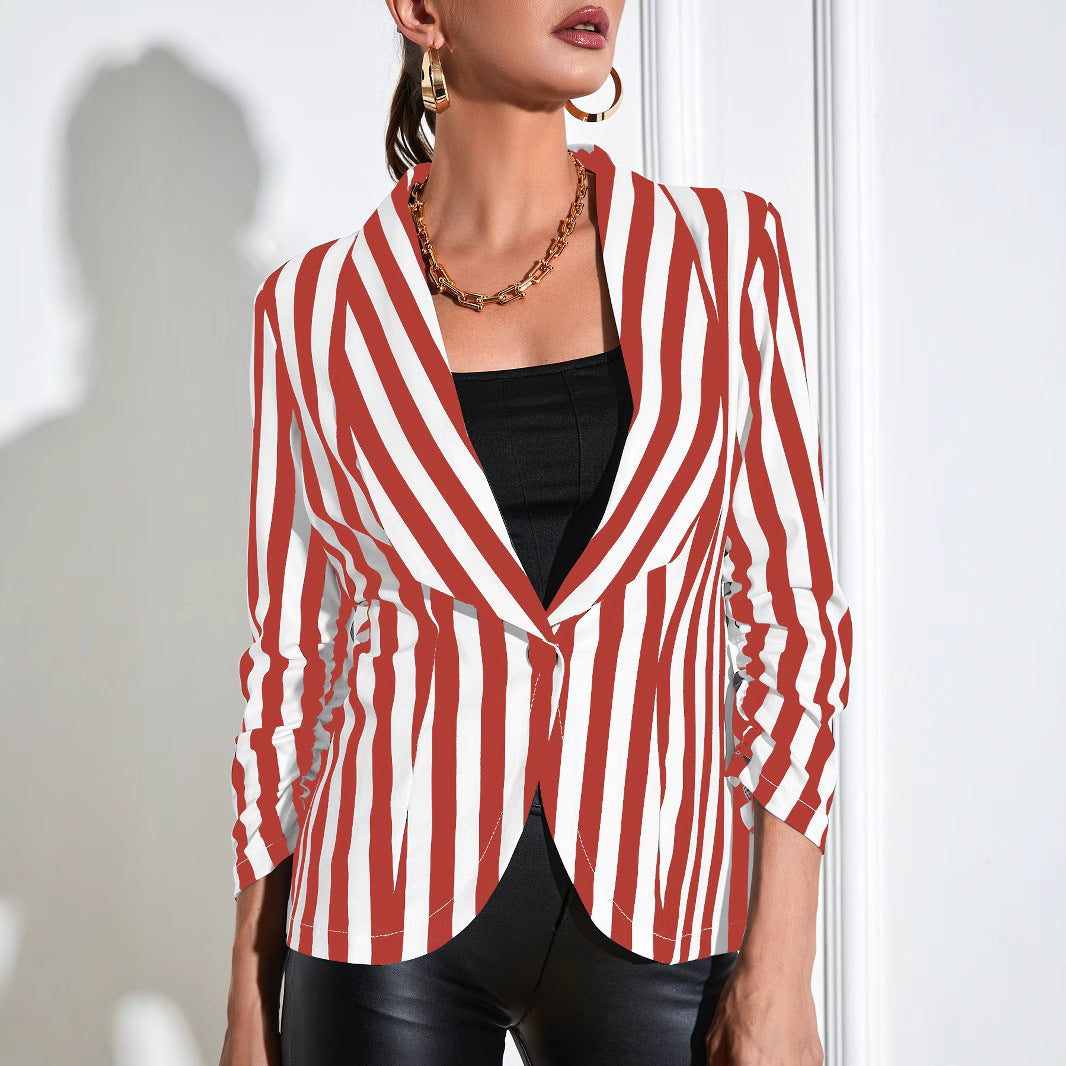 Élan Pleat Cropped Suit Jacket