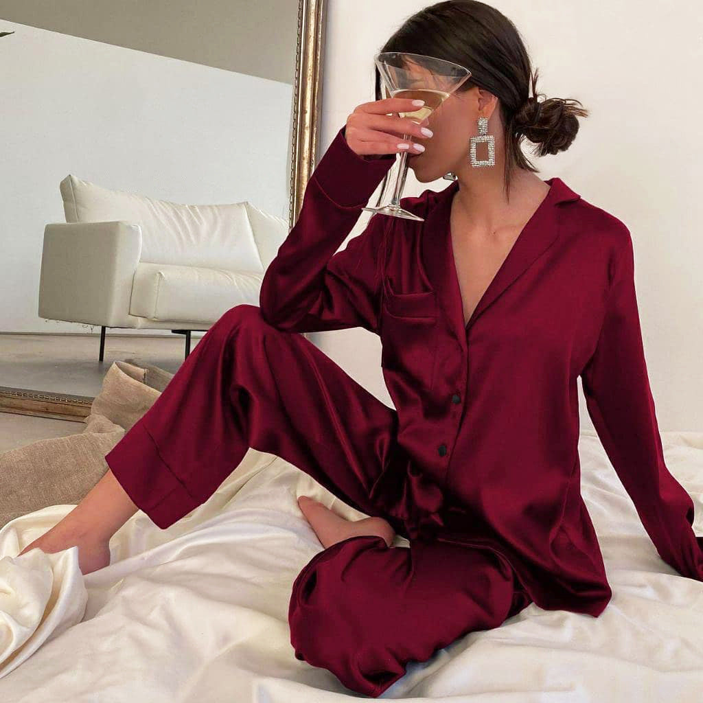 New Blue Silk Trousers Home Service