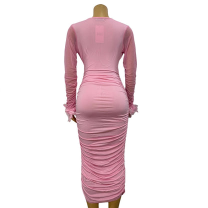 ContourMuse Ruched Hip Dress