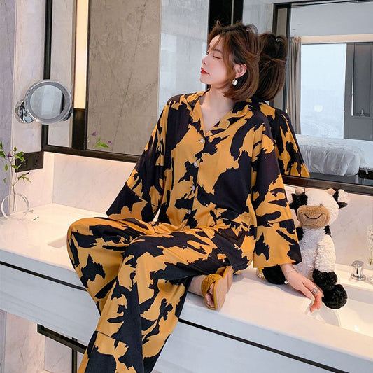Silk New Women's Home Wear Pajamas Set