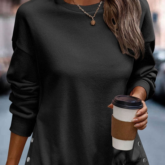 EaseLuxe Relaxed Slit Pullover