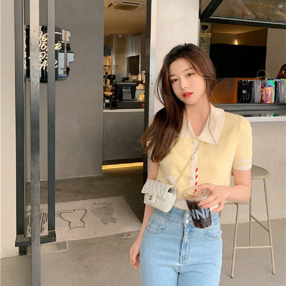 Ice Silk Knitted Short Sleeves