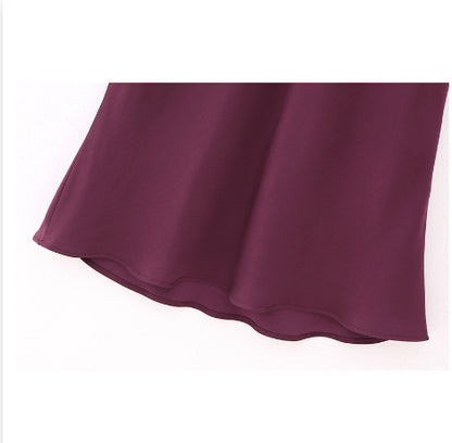 Autumn New Tie-dyed Silk Satin Dress