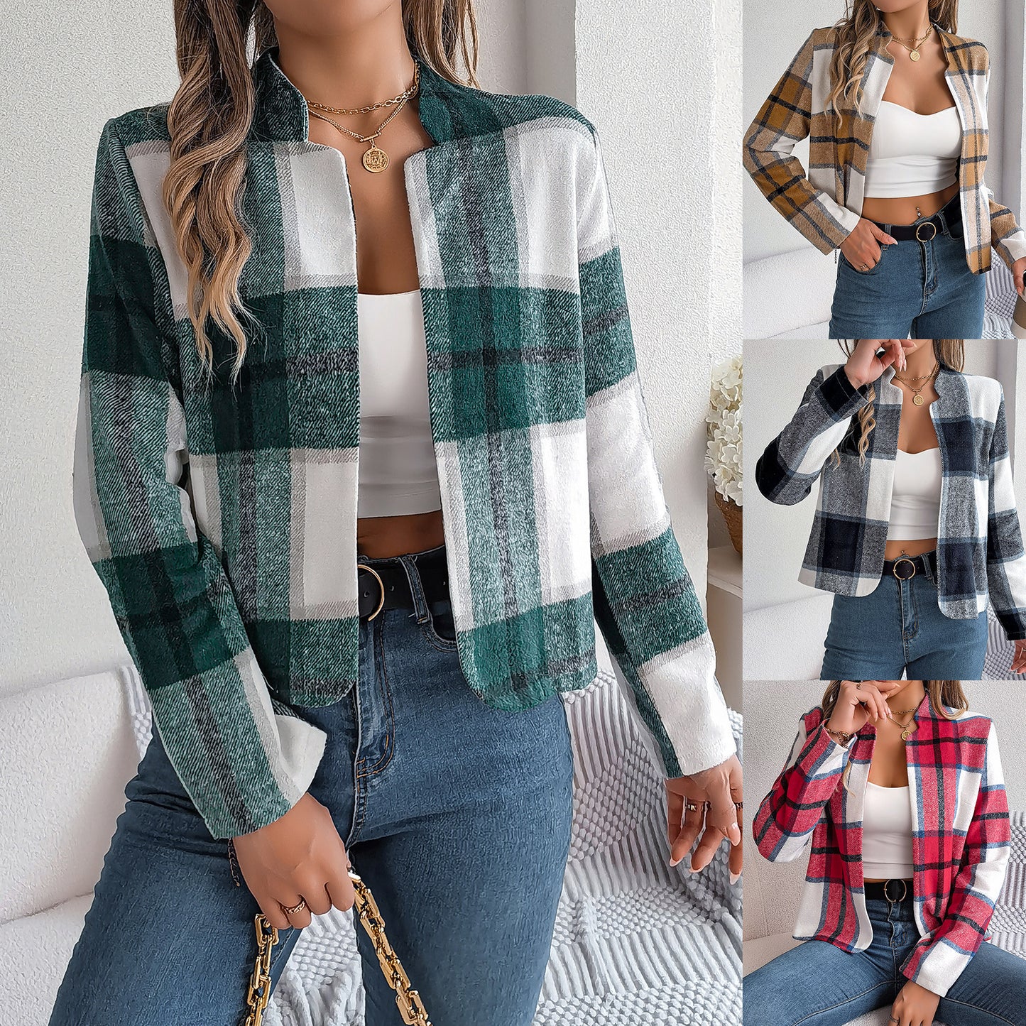 Classic Plaid Woolen Co-ord Set