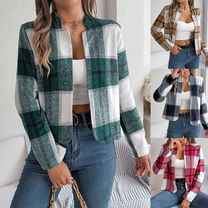 Classic Plaid Woolen Co-ord Set