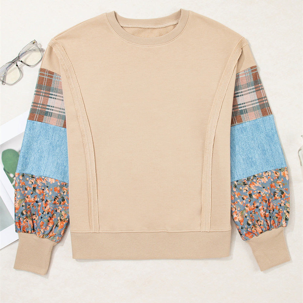PlaidMingle Long Sleeve Top