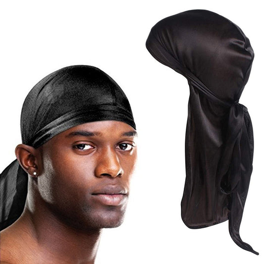 Silk Long Tail Turban Hat Silk Pirate Hat