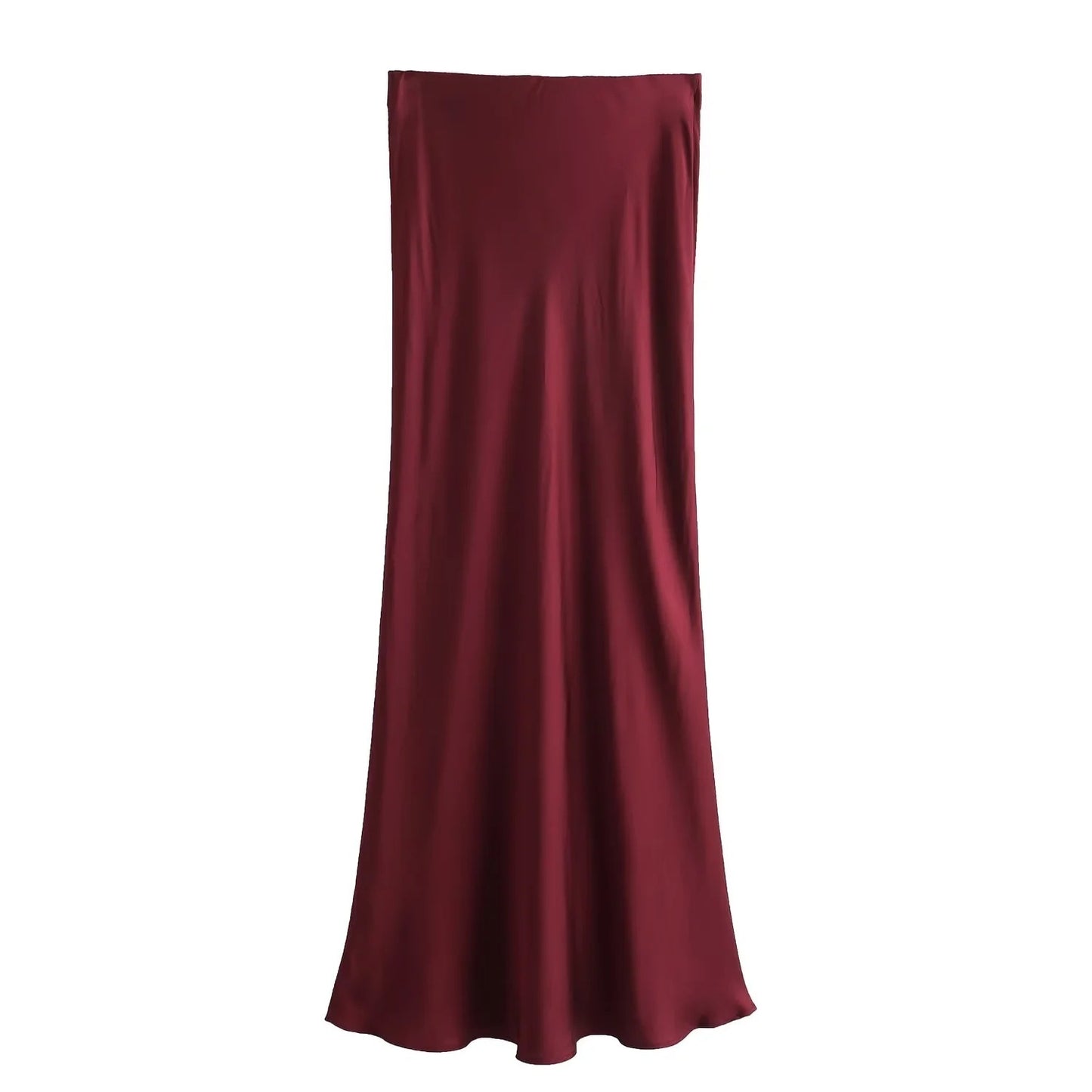 Tie-dyed Shirt Silk Satin Skirt