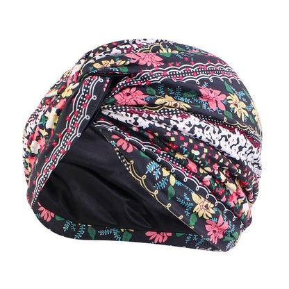 Simulated Silk Lined Cross Twisted Hat