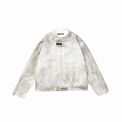 RebelEdge Distressed Leather Moto Coat