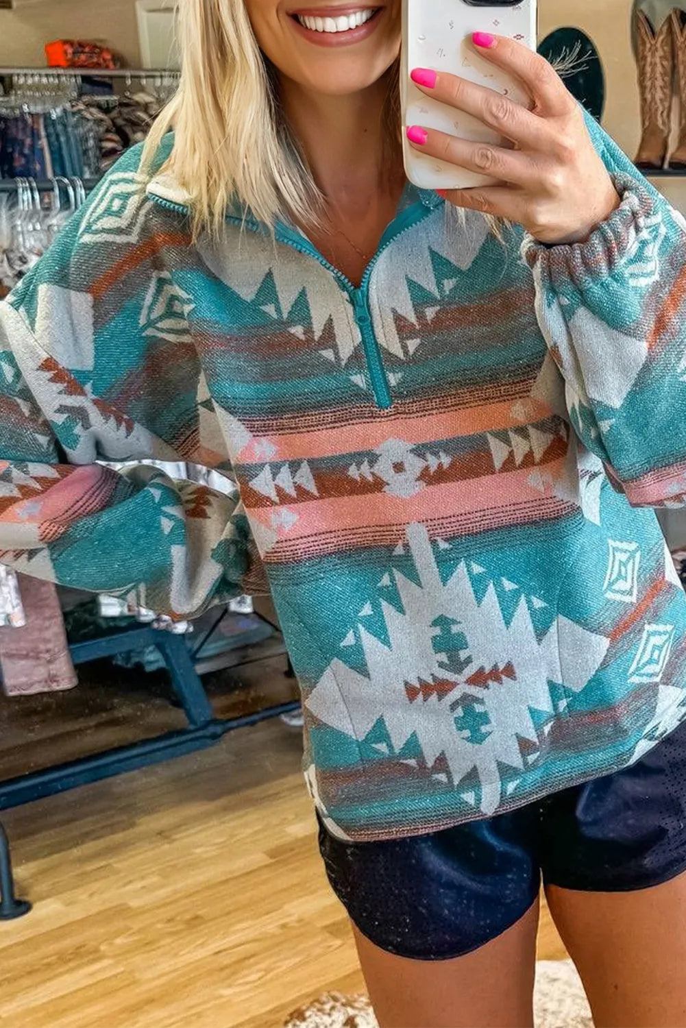 EmeraldTribe Quarter-Zip Sweatshirt