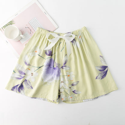 Women's Cotton Silk Pajama Pants Summer