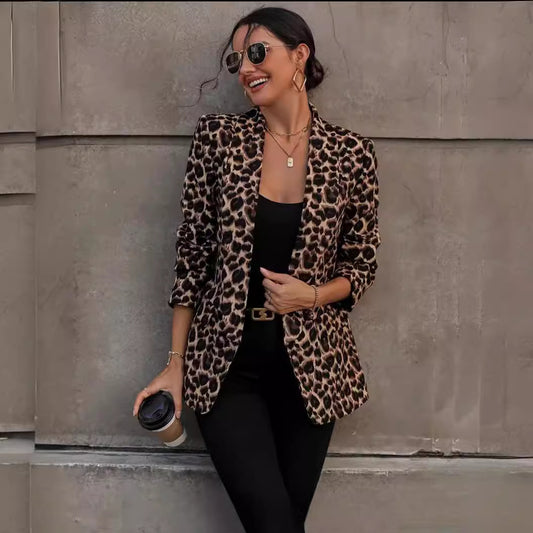 FierceEdge Leopard Blazer