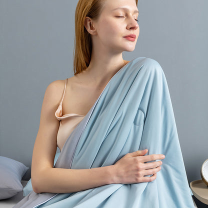 Ice Cream Cool Silk Summer Blanket Machine Washable Light Luxury Airable Cover