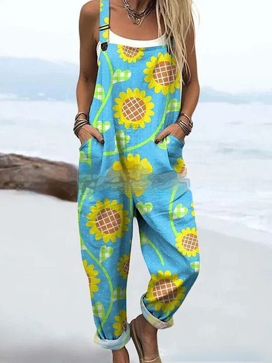 BlossomVerve™ Floral Jumpsuit