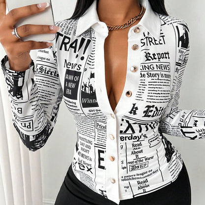 Printella Slim Placket Blouse