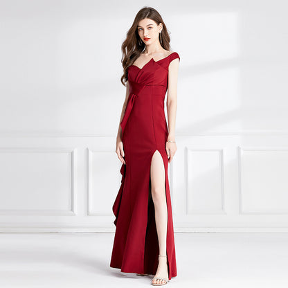 Crimson Solstice Gown