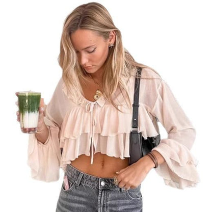 Vienne Ruffle Chiffon Blouse