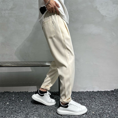 Fashion Summer Ice Silk Casual Pants Men