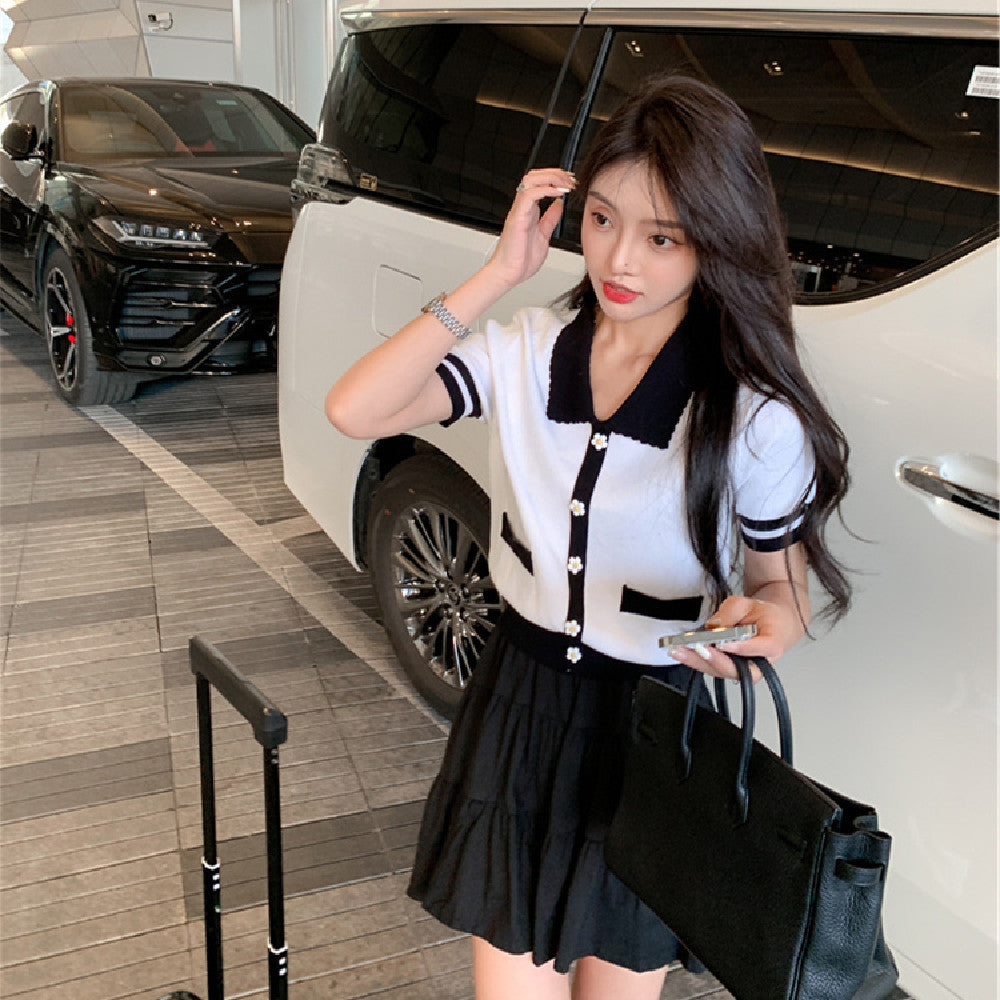 Ice Silk Knitted Short Sleeves