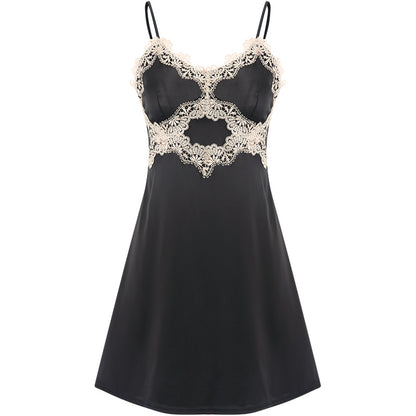Summer female ice silk nightdress