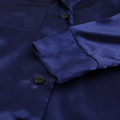 New Blue Silk Trousers Home Service