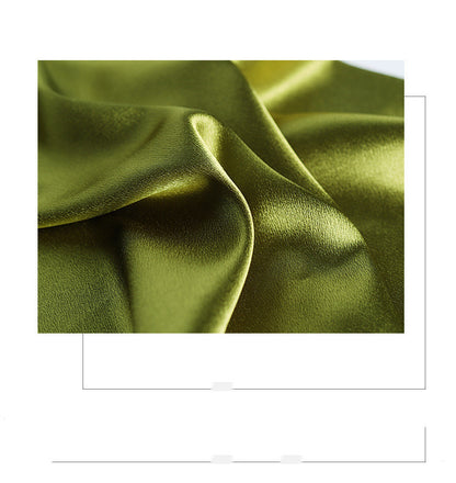 Mid-length silk sling acetate satin dress