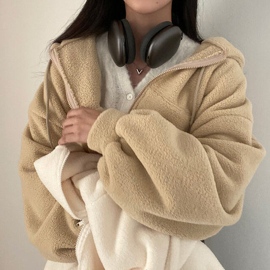 FrostLuxe Furry Hooded Coat