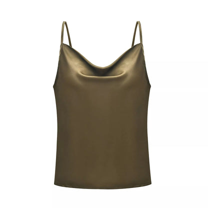 Women's Camisole Vest Solid Color Bottoming Silk Chiffon Shirt
