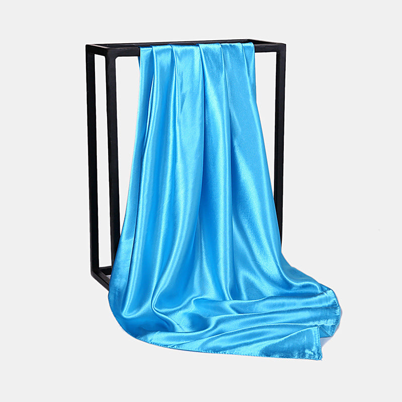 Satin Imitation Silk Scarf Shawl Ladies Headscarf