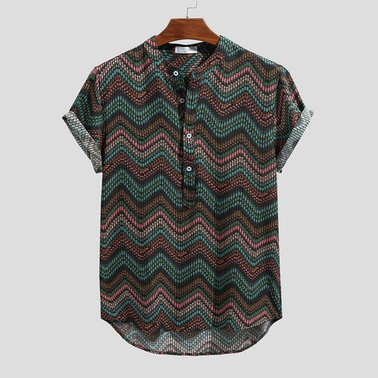 Fashion silk lace-up shirt